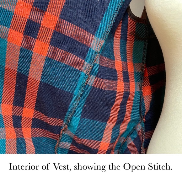 Buffalo Plaid Asymmetric Sleeveless Vest Cardigan - Picture 14 of 16